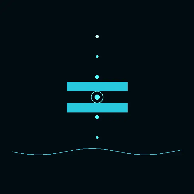 A narrow-aperture (0.4x) sliding pore in teal-cyan.